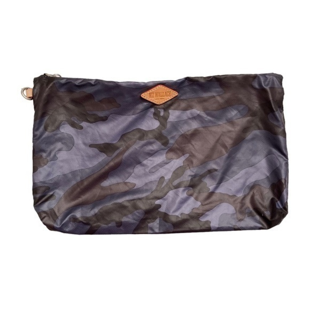 Mz wallace blue black camouflage nylon pouch